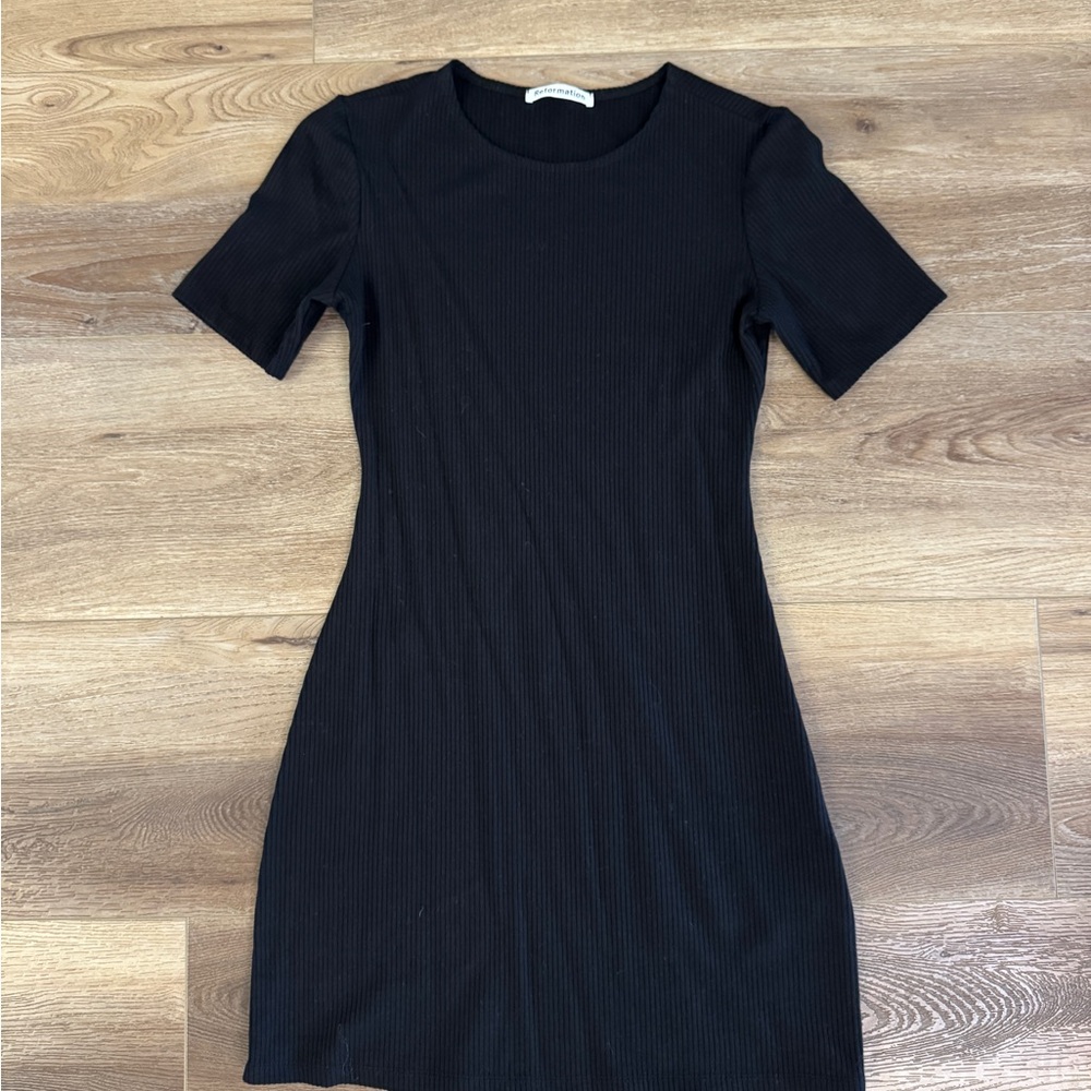 Reformation Black Mini Dress